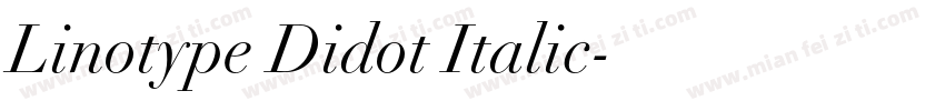 Linotype Didot Italic字体转换